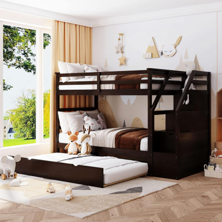 165 Eps : Giường 3 Tầng Cầu Thang Liên Hợp - 1m